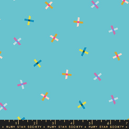 Washi Plus Plus Points in Turquoise RS1103 15 - Ruby Star Society Sold by the Half Yard